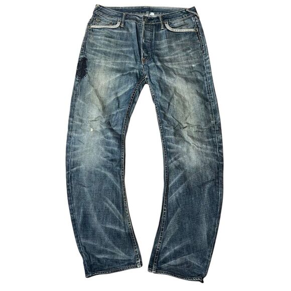 Vintage Y2K EVISU Embroidered Japanese Denim Jeans 34 X 32 Baggy Loose Skater - Picture 7 of 11